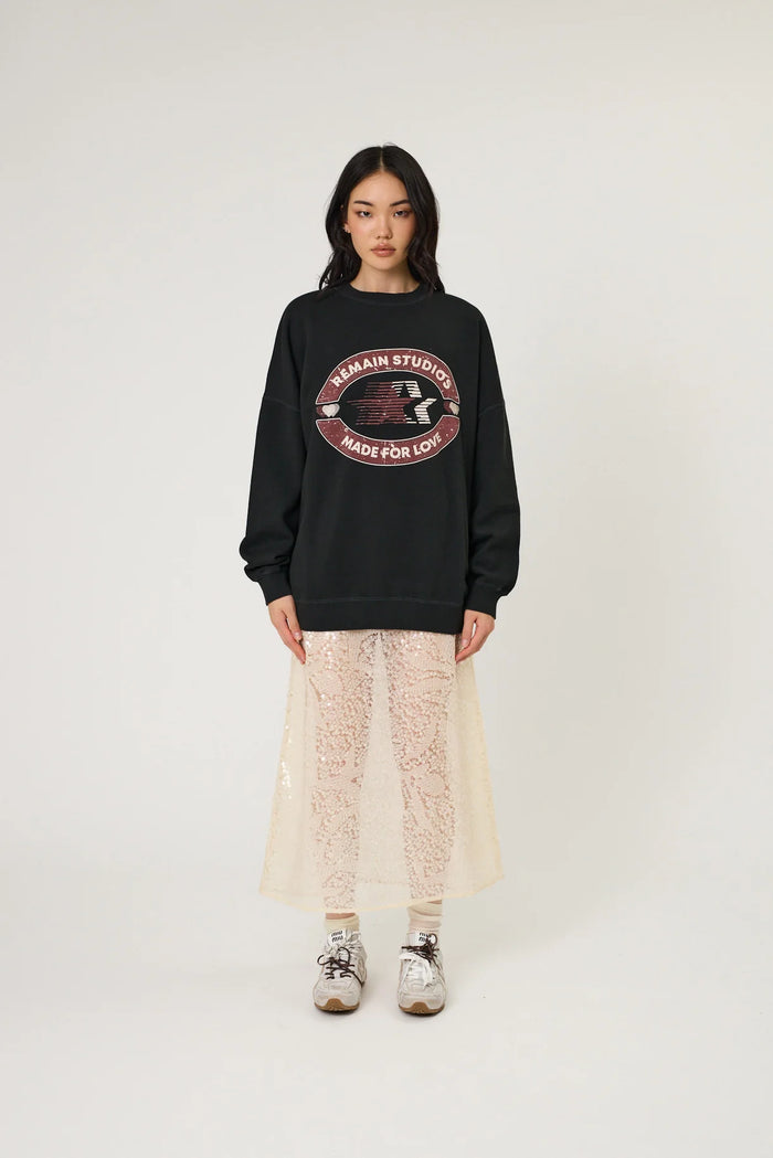 STARLET CREW - WASHED BLACK