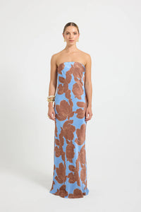Lucent Strapless Maxi - Choc/Ocean