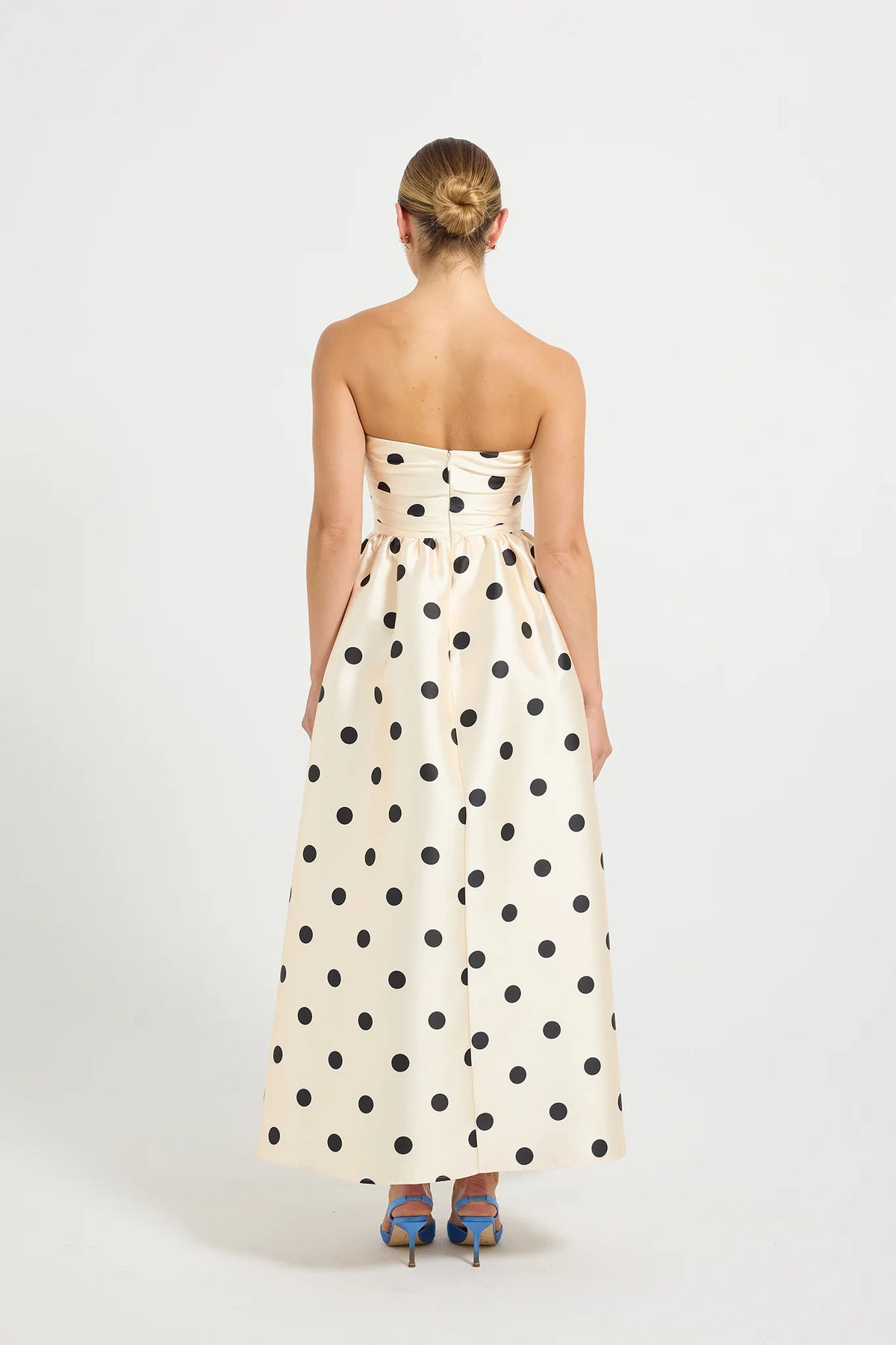 Dottie Strapless Midi - Cream/Black