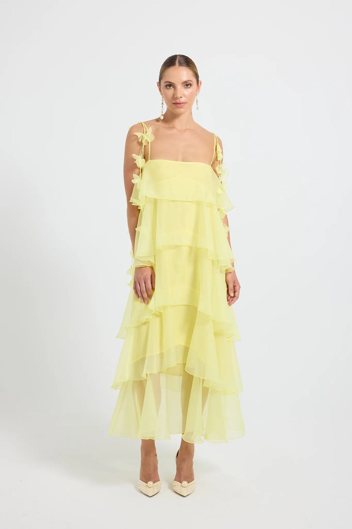 Cleo Tiered Maxi - Lemon
