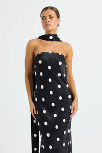 Spottie Strapless Maxi - Black/Cream