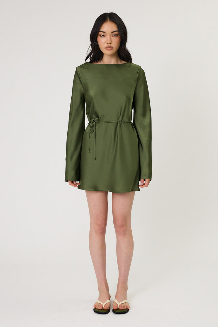 PHOENIX MINI DRESS -  SEAWEED