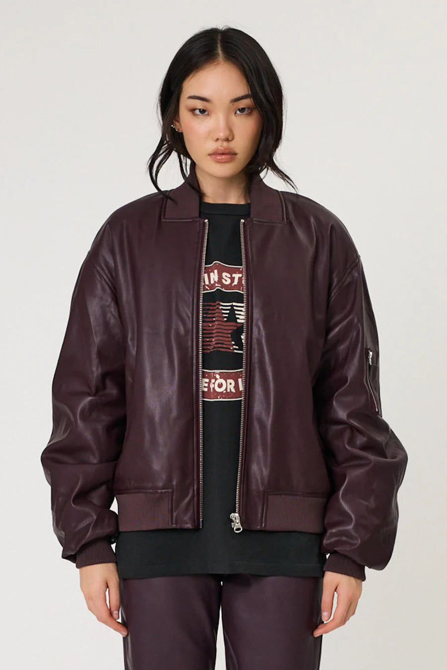 Presley Bomber Jacket - Merlot
