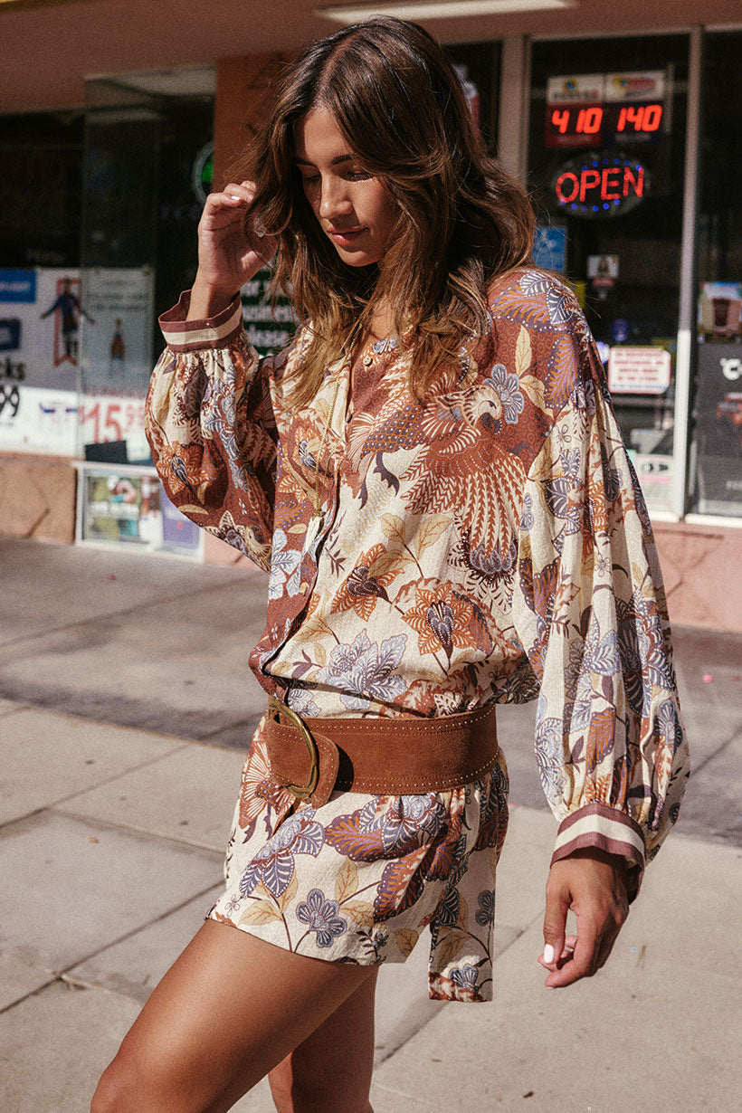 Volcano Goddess Shirt Dress - Coconut