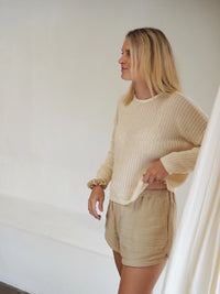 CROPPED PULLOVER | CREAM