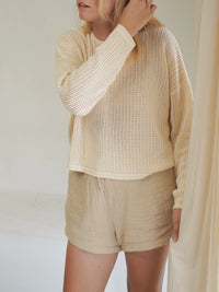 CROPPED PULLOVER | CREAM