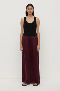 Pippa Silk Pant Merlot - Merlot