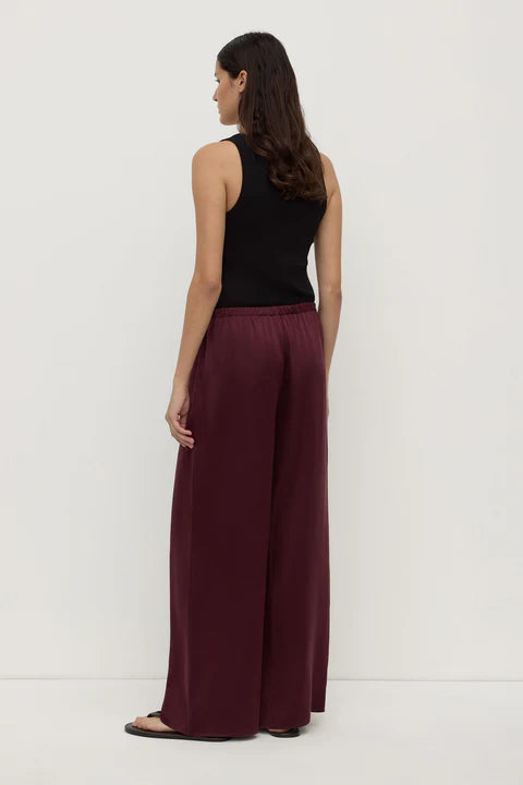 Pippa Silk Pant Merlot - Merlot