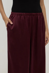 Pippa Silk Pant Merlot - Merlot