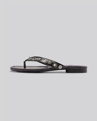 Eyelet Sandal - Burnt Coffee