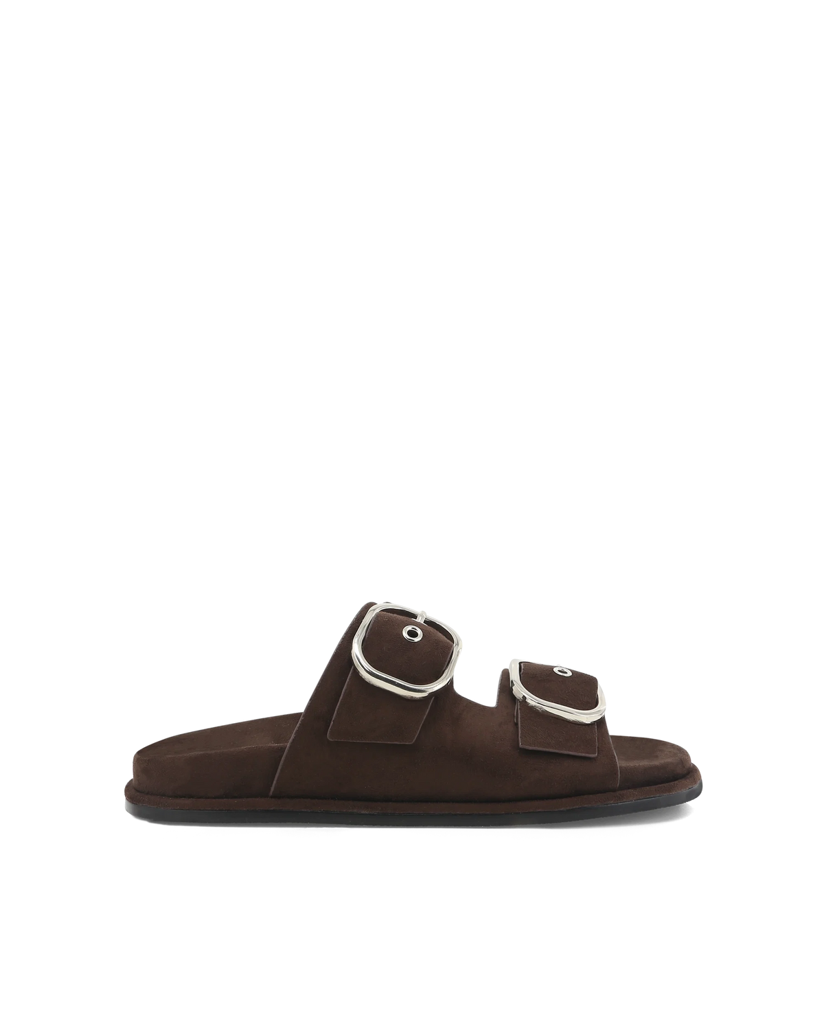 Rebeca Dark Cacao Suede Slide