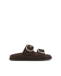 Rebeca Dark Cacao Suede Slide