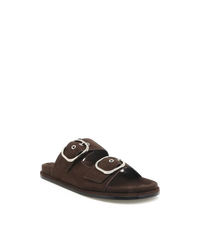 Rebeca Dark Cacao Suede Slide