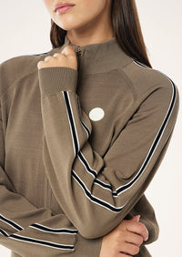 RETREAT KNIT JACKET - BURNT BISCUIT