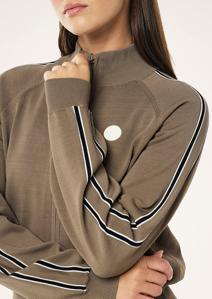 RETREAT KNIT JACKET - BURNT BISCUIT