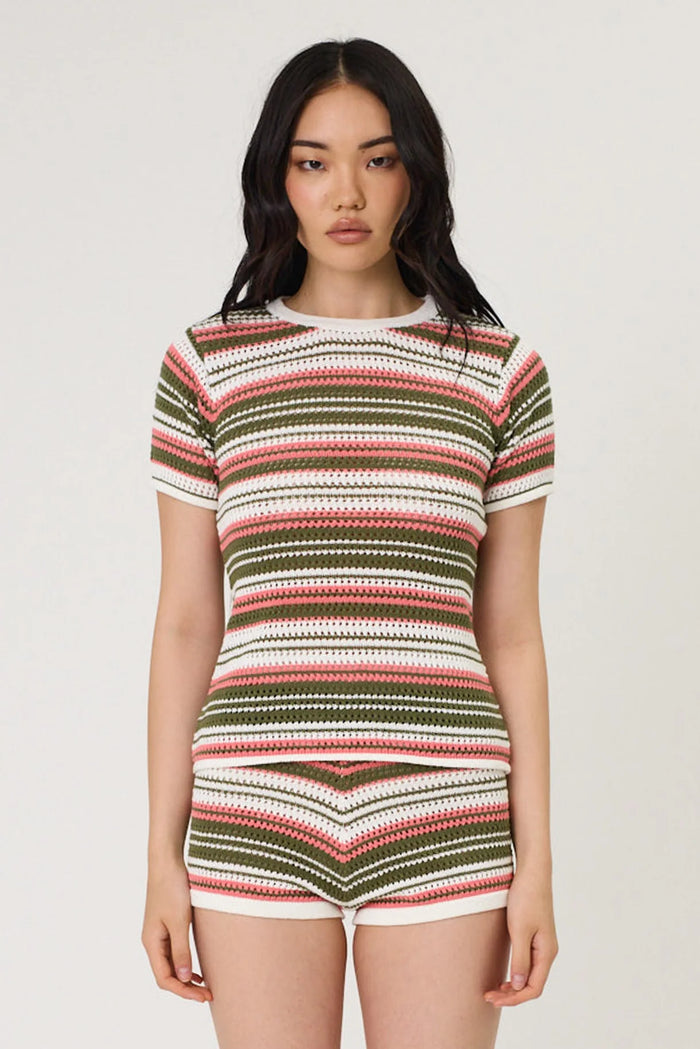 RIO TEE - SEAWEED STRIPE
