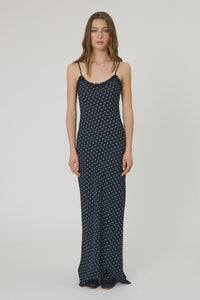 SIENNA MAXI DRESS - INDIGO SPOT