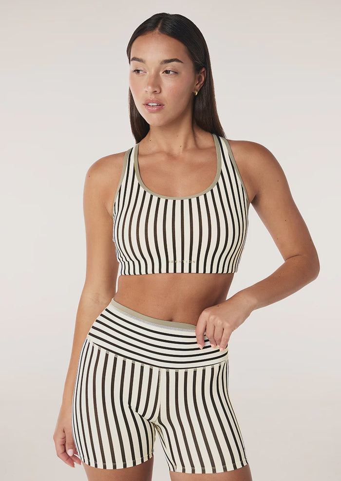 STELLAR SPORTS BRA - Whisper White Stripe
