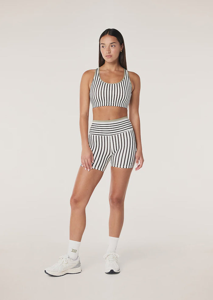 STELLAR 5 BIKE SHORT - Stellar White Stripe