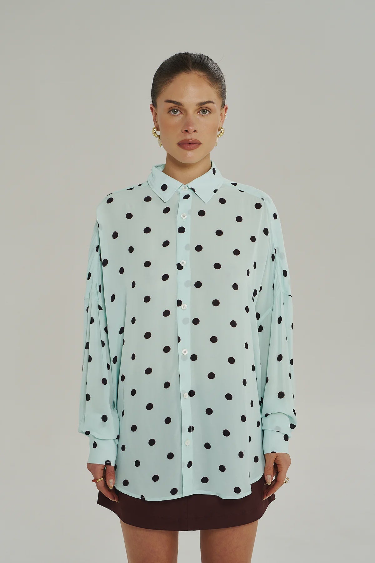 DOTTY LS SHIRT - PINOT DROP