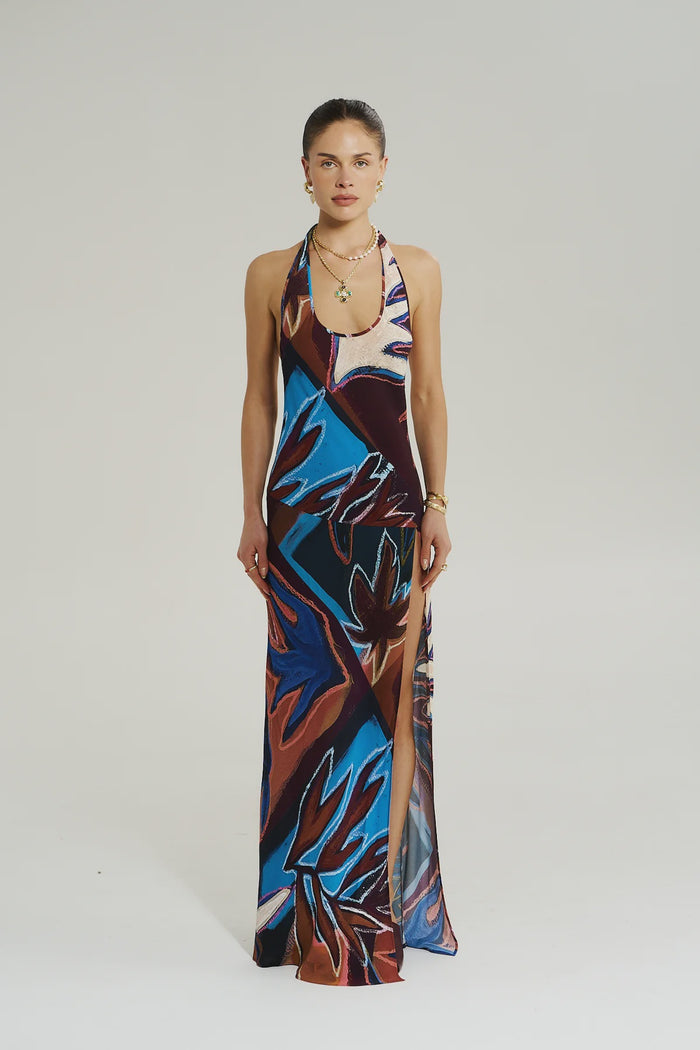 ZOE MAXI DRESS - BORDEAUX