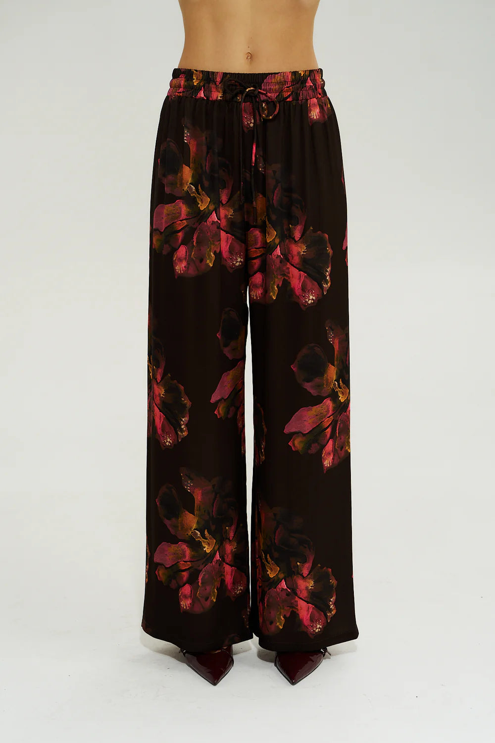 WIDE LEG PANT - CHOC PETALS