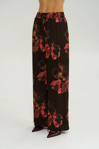 WIDE LEG PANT - CHOC PETALS