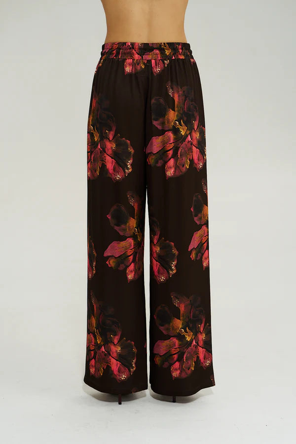 WIDE LEG PANT - CHOC PETALS