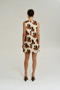 V NECK MNI DRESS - BUTTER FLEUR