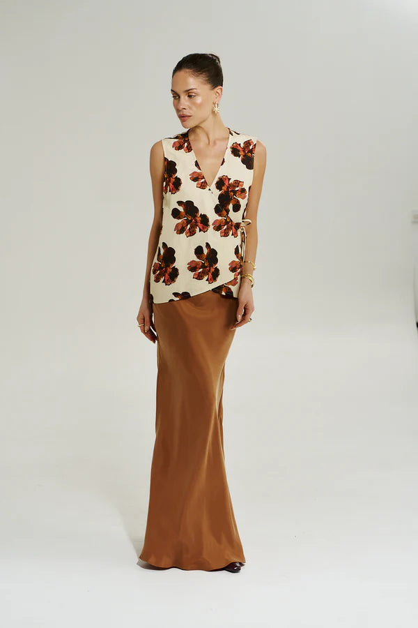 HEIDI MAXI SKIRT - TOFFEE