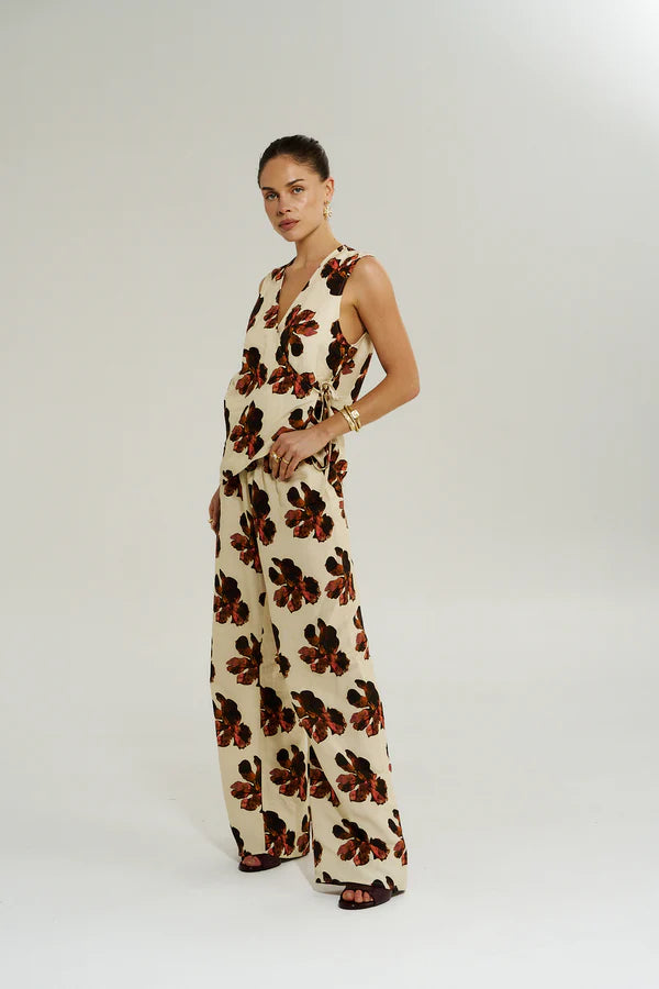 WIDE LEG PANT - BUTTER FLEUR