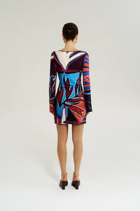AMIE LS MINI DRESS - BORDEAUX