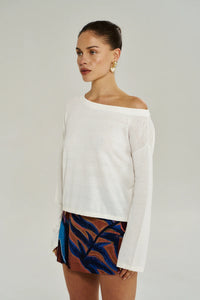 LOLA LS KNIT - VINTAGE WHITE
