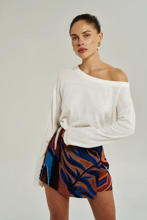LOLA LS KNIT - VINTAGE WHITE