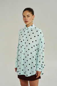 DOTTY LS SHIRT - PINOT DROP