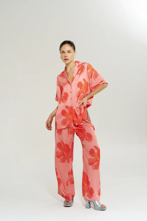 WIDE LEG PANT- PEACH PETAL