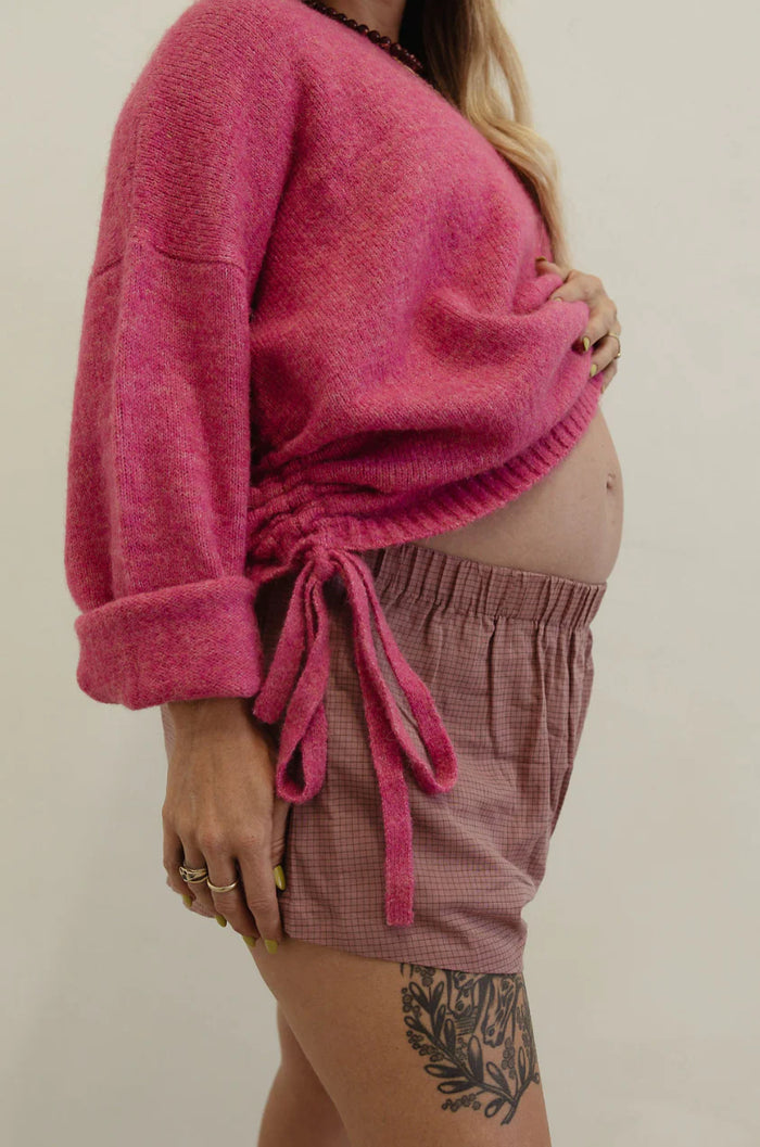 Isabel Tie Side Knit - watermelon