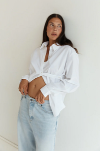 Button Up With A Twist - White