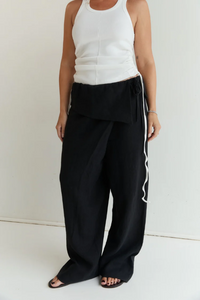 Foldover Pant - Black