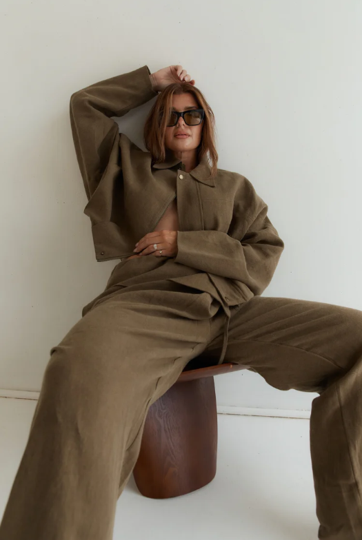 Foldover Pant - Olive
