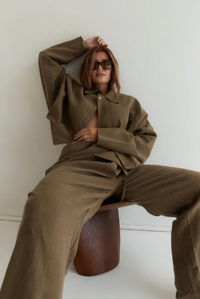 Foldover Pant - Olive