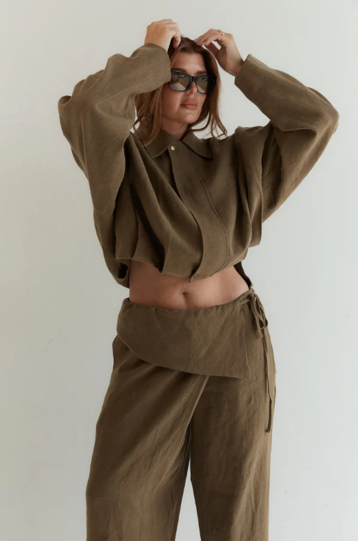Foldover Pant - Olive
