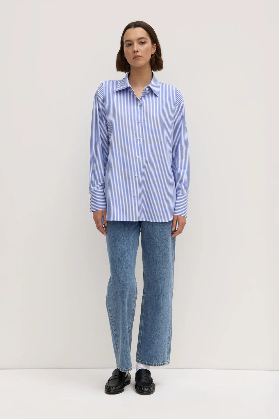 Signature Poplin Shirt - Chamomile/White