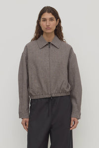 SOLANA WOOL JACKET BROWN BLACK CHECK