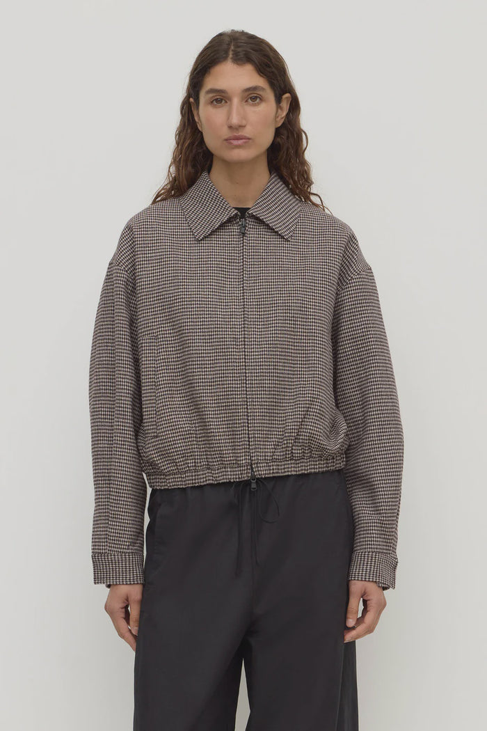 SOLANA WOOL JACKET BROWN BLACK CHECK