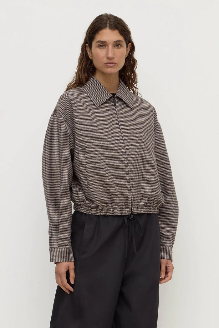 SOLANA WOOL JACKET BROWN BLACK CHECK