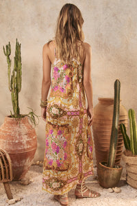 Lovers & Dreamers Strappy Maxi Dress - Champagne Peach