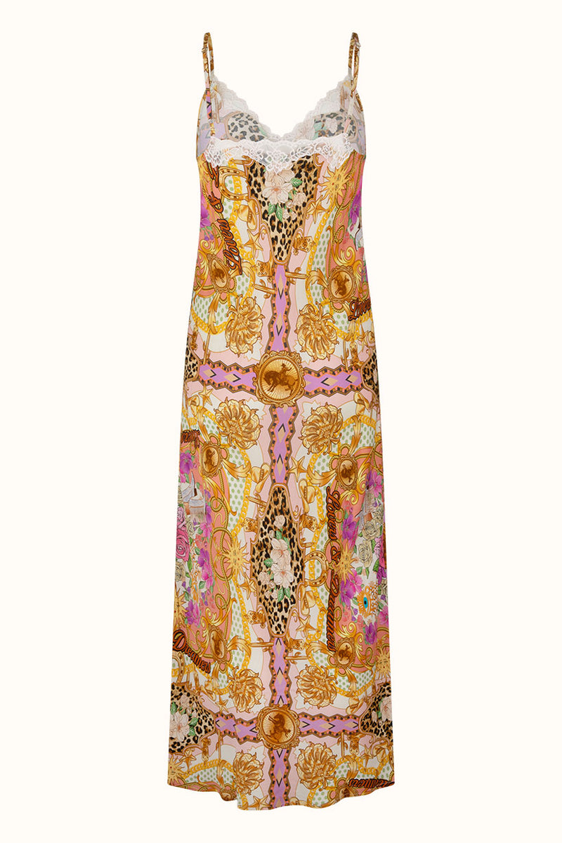 Lovers & Dreamers Strappy Maxi Dress - Champagne Peach