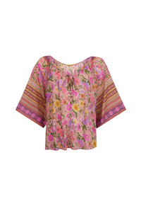 Swan Lake Short Sleeve Blouse - Lilac Rose