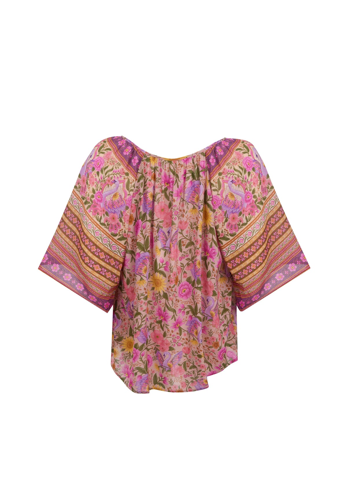 Swan Lake Short Sleeve Blouse - Lilac Rose